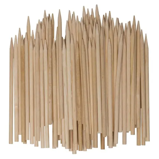 Wood Sticks ,4.5", Natural, 100 Sticks Per Pack, 6 Packs {3}
