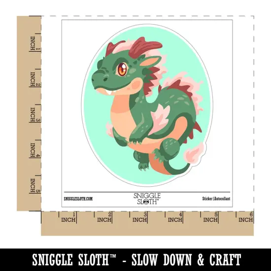 Asian Long Dragon Cloudy Sky Waterproof Vinyl Phone Tablet Laptop Water Bottle Sticker Set - 5 Pack {1}