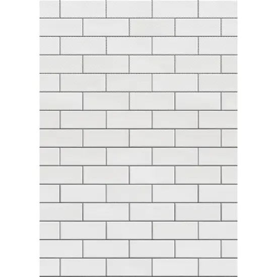 White Subway Tile Better Than Paper Bulletin Board Roll, 4' x 12', Pack of 4 {3}