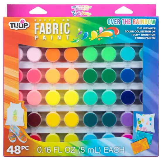 Tulip Brush-On Fabric Paint Over The Rainbow 48 Pack {1}