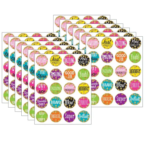 Confetti Stickers, 120 Per Pack, 12 Packs {1}