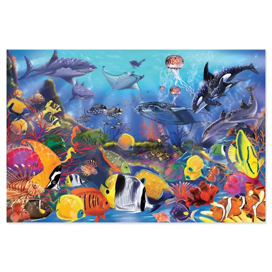 Underwater Floor Puzzle, 36" x 24", 48 Pieces {1}