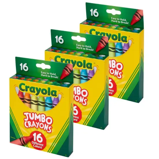 Jumbo Crayons, 16 Per Pack, 3 Packs {1}