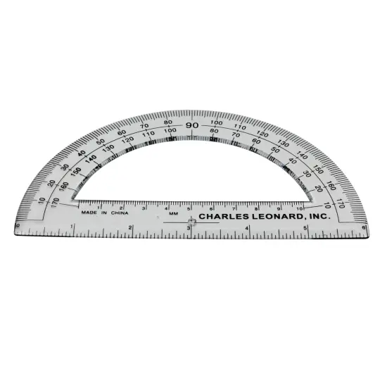 6 Inch Protractor, Plastic, Pack of 60 {2}