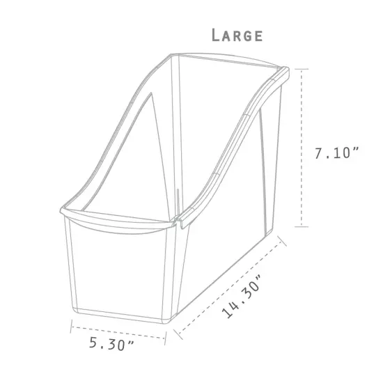 Large Book Bin, Assorted Color, Set of 6 {2}