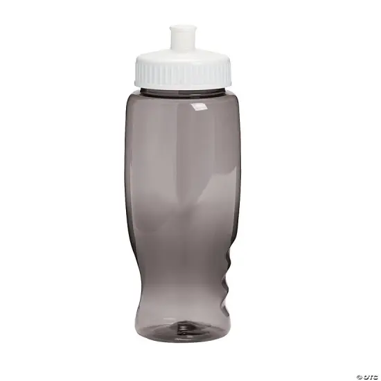 27 oz. Bulk 50 Ct. Clear Plastic Water Bottles Black {1}