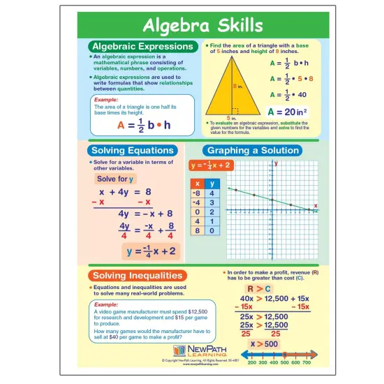 Algebra Skills Visual Learning Guides&trade; Set {2}