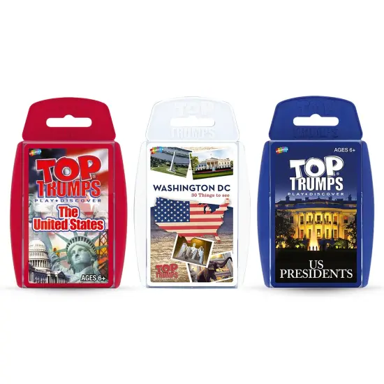 3-Game Bundle, Red, White, & Blue, US States, US Presidents & Washington DC {1}