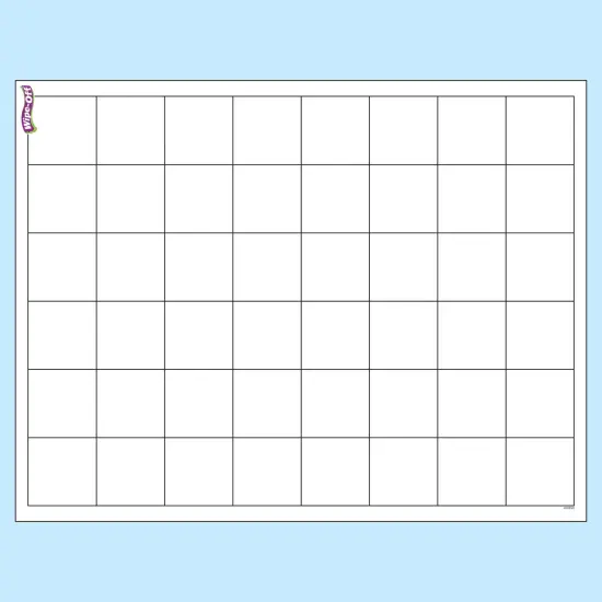 Graphing Grid (Large Squares) Wipe-Off&reg; Chart, 17" x 22", Pack of 6 {3}