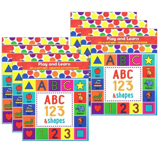 Play & Learn ABC Numbers & Shapes Creative Art & Activity Book, Pack of 6 {1}