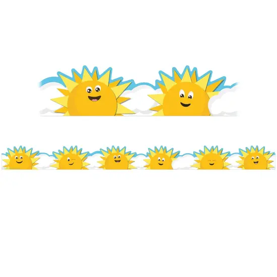 Growth Mindset Sun & Clouds Deco Trim&reg; Extra Wide Die-Cut, 37 Feet Per Pack, 6 Packs {2}