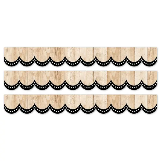 Core Decor Dotted Scallops on Wood EZ Border, 48 Feet Per Pack, 3 Packs {1}