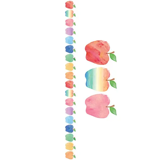Watercolor Apples Die-Cut Border Trim, 35 Per Pack, 6 Packs {2}
