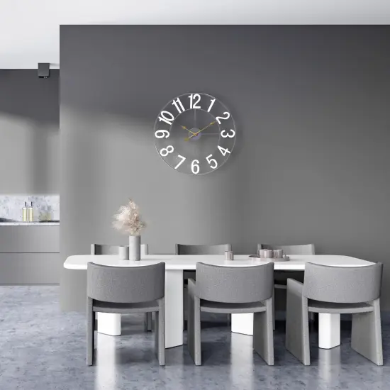 Sorbus Large Wall Clock for Living Room Decor - Numeral Wall Clock for Kitchen - 16-inch Wall Clock Decorative White {3}