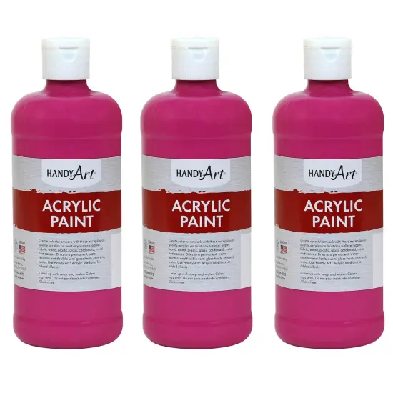 Acrylic Paint 16 oz, Magenta, Pack of 3 {1}