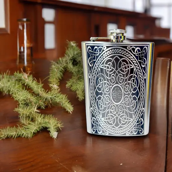 8oz Celtic Design Stainless Steel Flask {4}