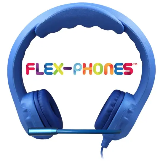 Kids Blue Flex-Phone USB Headset with Gooseneck Microphone {3}