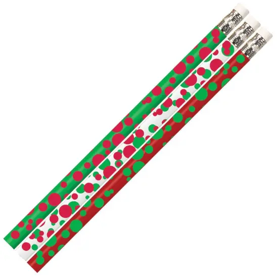 Dots of Christmas Fun Pencil, 12 Per Pack, 12 Packs {2}