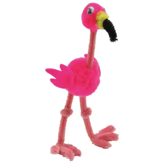Pom Pon Animal Kit, Flamingos, 2" x 2.75" x 5.25", 4 Flamingos Per Kit, 6 Kits {3}
