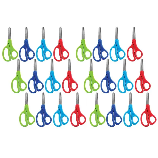 Essentials Kids Scissors 5", Blunt, Assorted Colors, Pack of 24 {1}