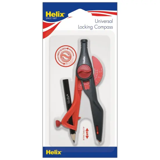 Plastic Locking Compass with Universal Holder, Pack of 10 {3}