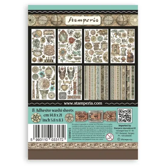 Stamperia A5 Washi pad 8/Pkg-Sir Vagabond In Fantasy World {3}