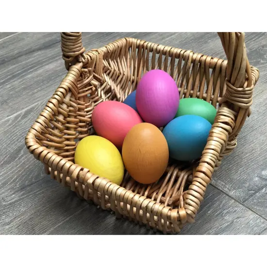 Rainbow Wooden Eggs - Set of 7 Colors {4}