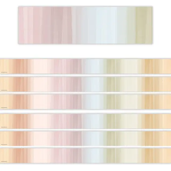 Cool Tones Straight Border Trim, 35 Feet Per Pack, 6 Packs {1}