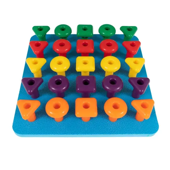 Stacking Shape Pegs & Pegboard Set {2}