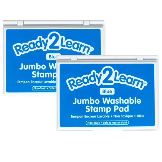 Jumbo Washable Stamp Pad - Blue - 6.2"L x 4.1"W - Pack of 2 {1}