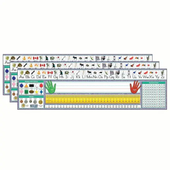 Canadian Traditional Manuscript Desk Plates, 36 Per Pack, 3 Packs {1}