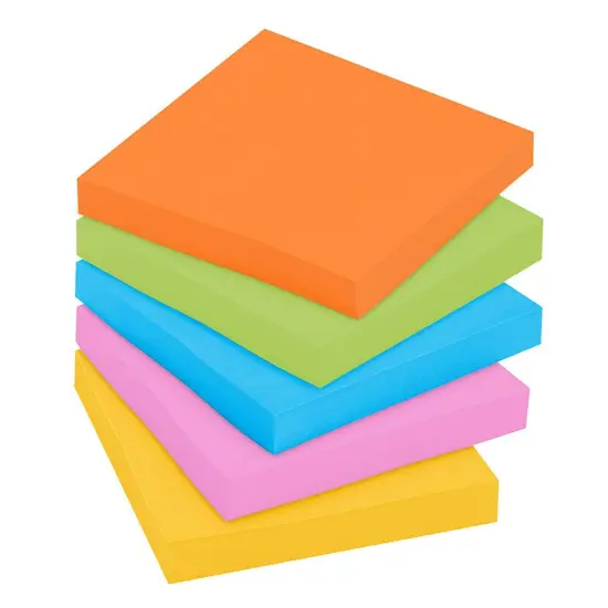 Super Sticky Notes, 3 in x 3 in, Energy Boost Collection, 70 Sheets/Pad, 24 Pads/Pack {1}