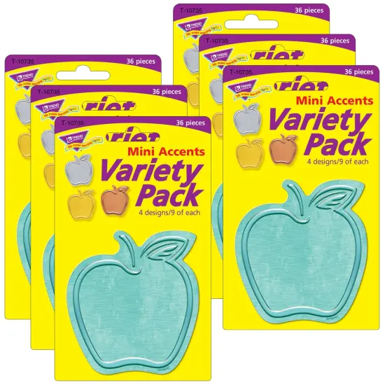 I &hearts; Metal&trade; Apples Mini Accents Variety Pack, 36 Per Pack, 6 Packs {1}