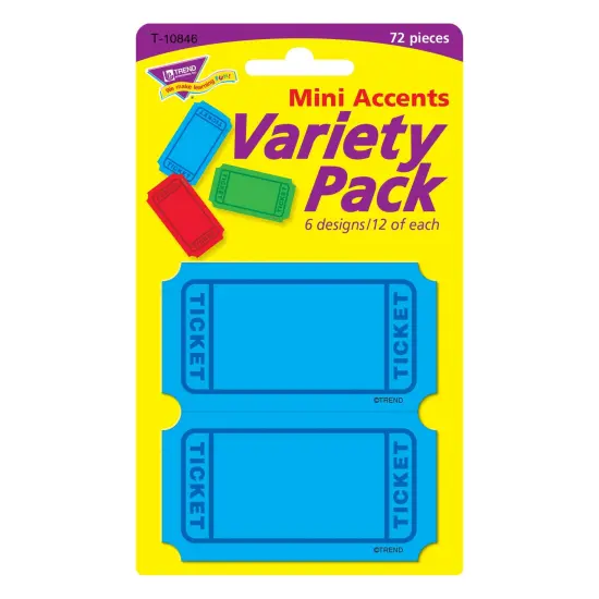 Winning Tickets Mini Accents Variety Pack, 72 Per Pack, 6 Packs {3}