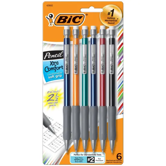 Xtra-Comfort Mechanical Pencil, 0.5mm Fine Point, 6 Per Pack, 6 Packs {2}