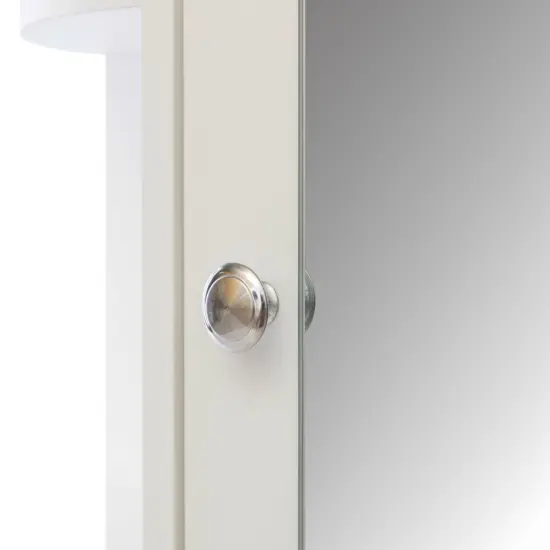 Fully Assembled and Ready for Installation Multifunctional White Wall Mount Medicine Cabinet with 4 Adjustable Inner Shelves and 6 Outer Shelves - Perfect as Bathroom Organizers and Storage {5}