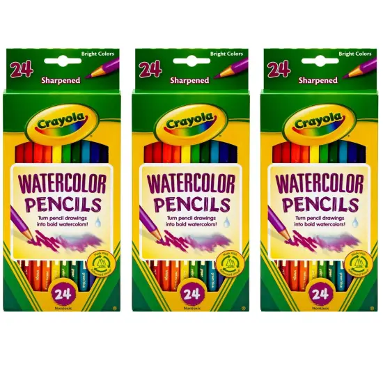 Watercolor Pencils, 24 Per Box, 3 Boxes {1}