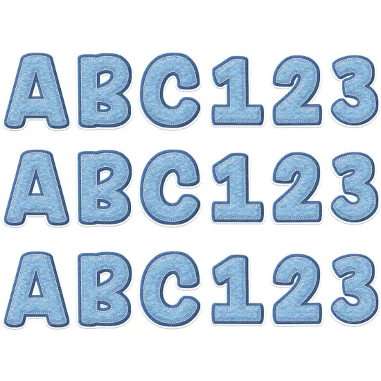 A Close-Knit Class Blue Felt Deco Letters, 179 Per Pack, 3 Packs {1}
