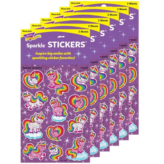 Sparkly Unicorns Sparkle Stickers&reg;, 24 Per Pack, 6 Packs {1}