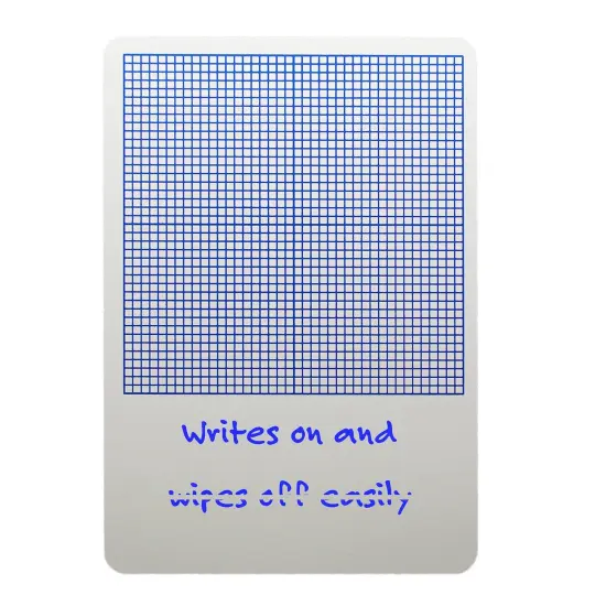 0.25" Graph Dry Erase Board, 11" x 16", Pack of 3 {3}