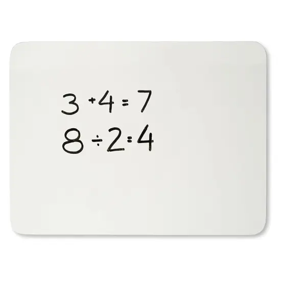 Dry Erase Board, 2-Sided Lined/Plain, 9" x 12", Pack of 6 {4}