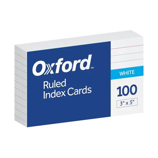 Index Cards, 3" x 5", Ruled, 100 Per Pack, 12 Packs {2}