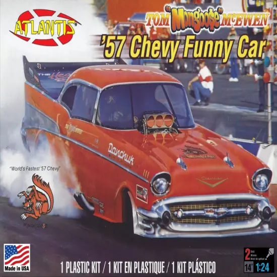 Atlantis Plastic Model Kit-Tom McEwen '57 Chevy Funny Car {1}