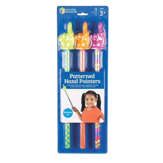 Patterned Hand Pointers, 3 Per Pack, 2 Packs {2}