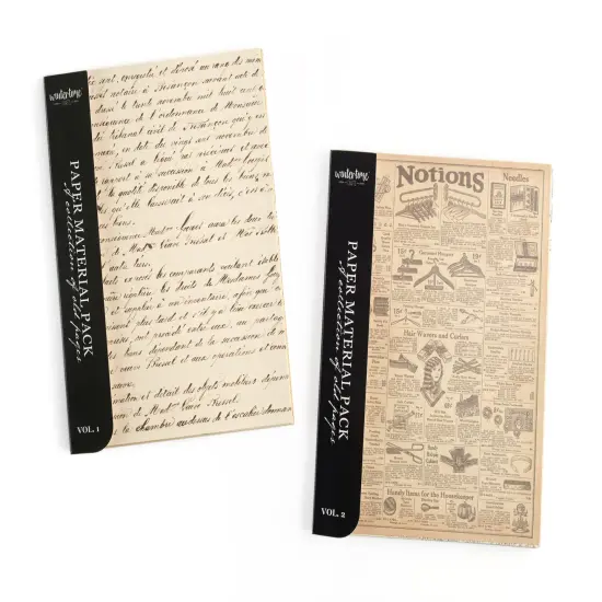 Paper Material Packs - 120 Pages of Vintage Style Reproduction Prints for Journaling {3}