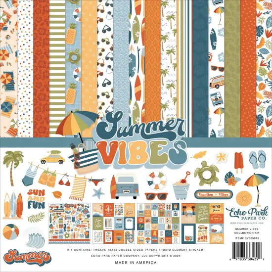 Echo Park Collection Kit 12"X12"-Summer Vibes {1}
