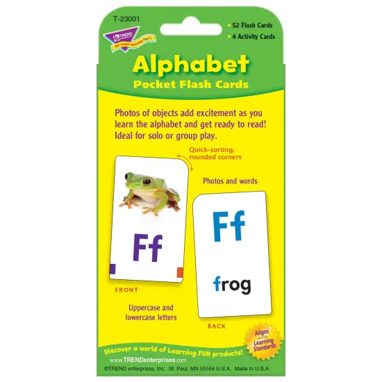 Alphabet Pocket Flash Cards, 6 Packs {5}