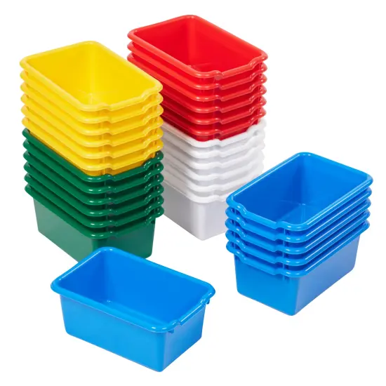 Scoop Front Storage Bins, Multipurpose Organization, 30-Pack Yellow {7}