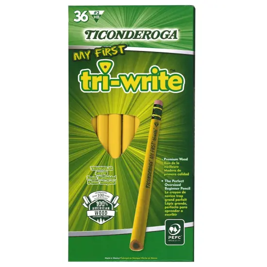 My First Tri-Write Primary Size No. 2 Pencils with Eraser, Box of 36 {1}