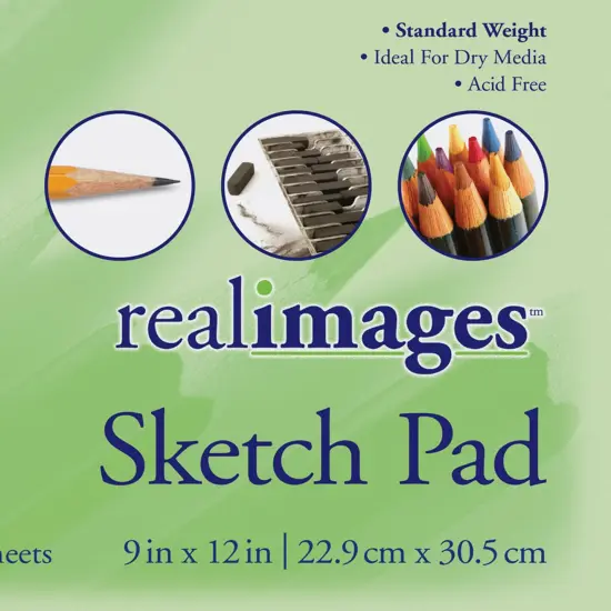 Sketch Pad, Standard Weight, 9" x 12", 100 Sheets, Pack of 6 {3}